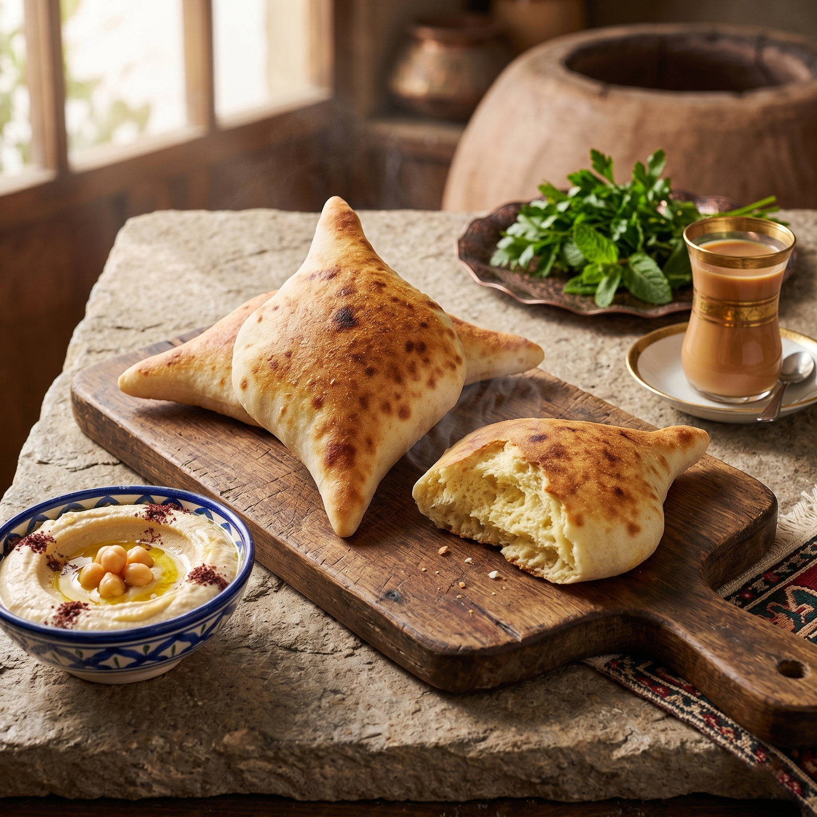 Sambousek & hummus