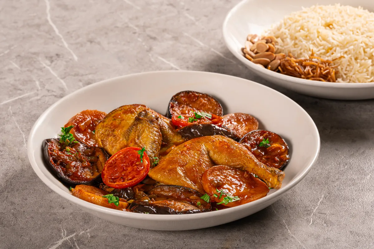 Chicken Tapsi with Rice